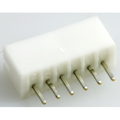 JST PH Series Straight Through Hole PCB Header, 6 Contact(s), 2.0mm Pitch, 1 Row(s), Shrouded