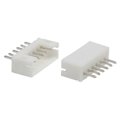 JST PH Series Straight Through Hole PCB Header, 6 Contact(s), 2.0mm Pitch, 1 Row(s), Shrouded