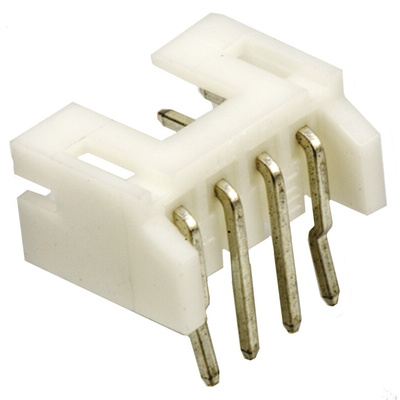 JST PH Series Right Angle Through Hole PCB Header, 4 Contact(s), 2.0mm Pitch, 1 Row(s), Shrouded