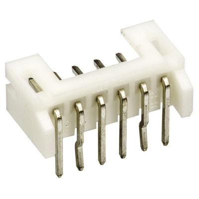 JST PH Series Right Angle Through Hole PCB Header, 6 Contact(s), 2.0mm Pitch, 1 Row(s), Shrouded