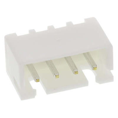 JST XH Series Straight Through Hole PCB Header, 4 Contact(s), 2.5mm Pitch, 1 Row(s), Shrouded