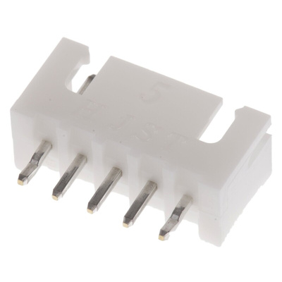 JST XH Series Straight Through Hole PCB Header, 5 Contact(s), 2.5mm Pitch, 1 Row(s), Shrouded