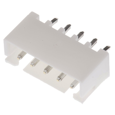 JST XH Series Straight Through Hole PCB Header, 5 Contact(s), 2.5mm Pitch, 1 Row(s), Shrouded