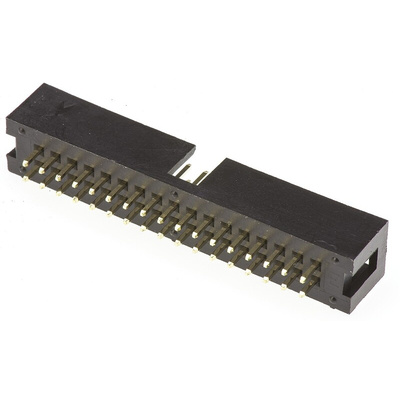 Amphenol T821 Series Straight Through Hole PCB Header, 34 Contact(s), 2.54mm Pitch, 2 Row(s), Shrouded