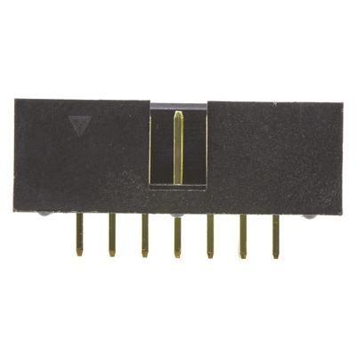 Amphenol T821 Series Straight Through Hole PCB Header, 14 Contact(s), 2.54mm Pitch, 2 Row(s), Shrouded