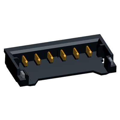 Molex Pico-Ezmate Series Straight Surface Mount PCB Header, 6 Contact(s), 1.2mm Pitch, 1 Row(s), Shrouded