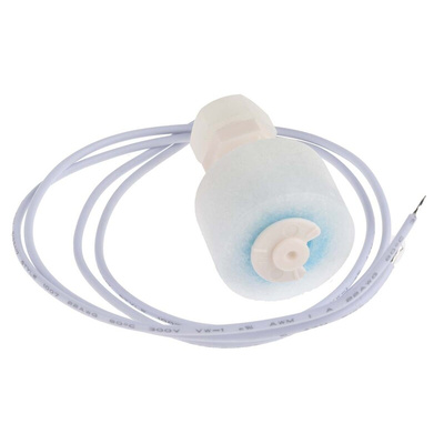 RS PRO Vertical PP Float Switch, Float, 300mm Cable, Direct Load, 250V ac Max, 200V dc Max
