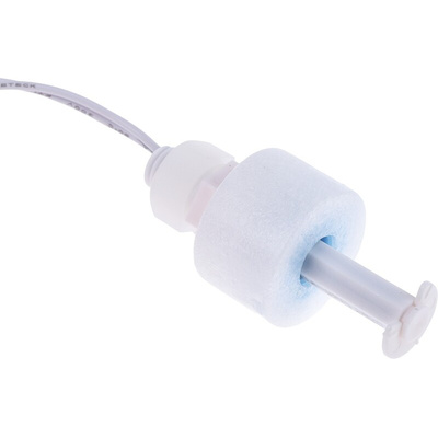 RS PRO Vertical PP Float Switch, Float, 300mm Cable, Direct Load, 140V ac Max, 200V dc Max