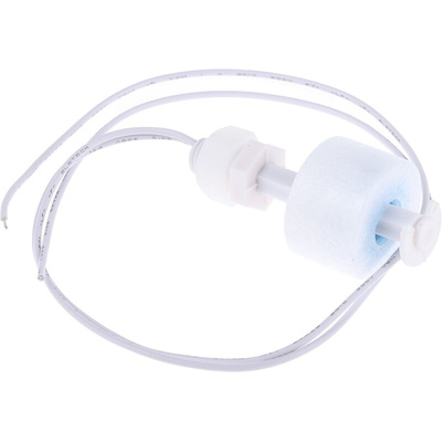 RS PRO Vertical PP Float Switch, Float, 300mm Cable, Direct Load, 140V ac Max, 200V dc Max