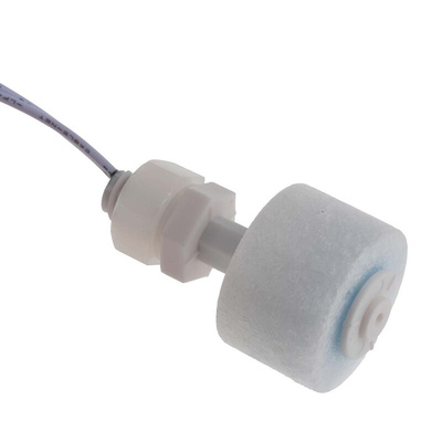 RS PRO Vertical PP Float Switch, Float, 300mm Cable, Direct Load, 140V ac Max, 200V dc Max