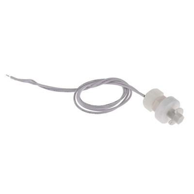 RS PRO Vertical PP Float Switch, Float, 300mm Cable, Direct Load, 130V ac Max, 180V dc Max