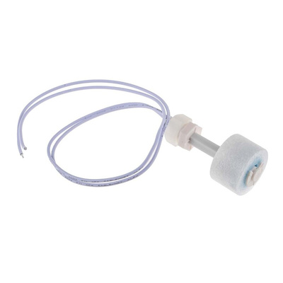 RS PRO Vertical PP Float Switch, Float, 300mm Cable, Direct Load, 250V ac Max, 200V dc Max
