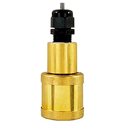 Gems Sensors LS-750 Series Vertical Brass Float Switch, Float, 7.62m Cable, SPST NC