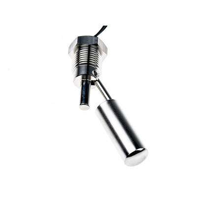 RS PRO Horizontal External Stainless Steel Float Switch, Float, 1m Cable, SPNO, 300V ac Max, 300V dc Max