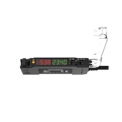 Banner Fibre Amplifier 1100 mm, PNP Output, 960 mW, IP50, 10 → 30 V dc