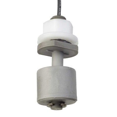 RS PRO Vertical Polyphenylene Sulfide Float Switch, Float, 1m Cable, NO/NC, 240V ac Max, 120V dc Max