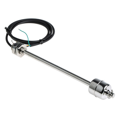 RS PRO Internal Stainless Steel Float Switch, Float, 1m Cable, NO/NC, 250V ac Max, 120V dc Max