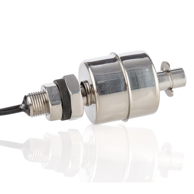 RS PRO Vertical Stainless Steel Float Switch, Float, 300mm Cable, Direct Load, 300V ac Max, 300V dc Max