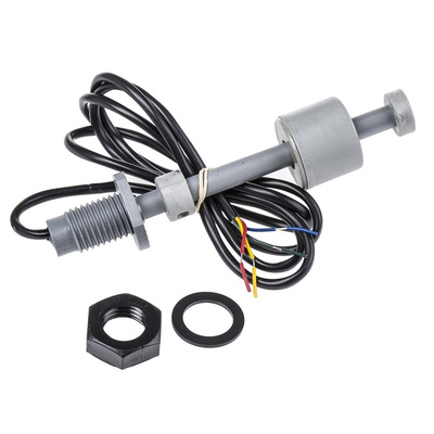 Sensata/Cynergy 3 RSF66 Series Vertical Polyphenylene Sulfide Float Switch, Float, 1m Cable, Direct Load, 240V ac Max,