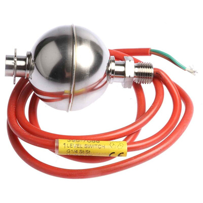 Gems Sensors Horizontal, Vertical Stainless Steel Float Switch, Float, 1m Cable, Relay