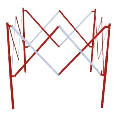 RS PRO Red & White Barrier & Stanchion, Extendable Barrier
