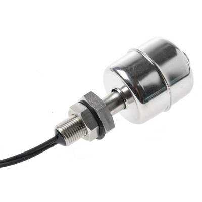 Sensata / Cynergy3 SSF22 Series Vertical Stainless Steel Float Switch, Float, 1m Cable, NO/NC, 300V ac Max, 300V dc Max