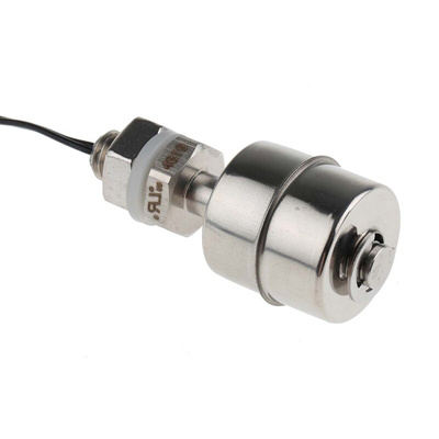 RS PRO Vertical Stainless Steel Float Switch, Float, 300mm Cable, NO/NC, 250V ac Max, 200V dc Max