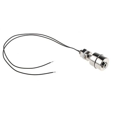 RS PRO Vertical Stainless Steel Float Switch, Float, 300mm Cable, NO/NC, 250V ac Max, 200V dc Max