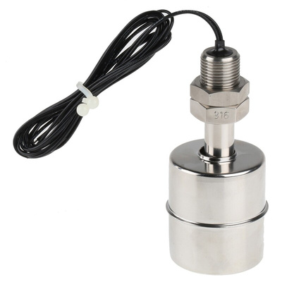 8888 SSF26 Series Vertical Stainless Steel 316L Float Switch, Float, 1m Cable, SPNO, 300V ac Max, 300V dc Max