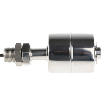 8888 SSF26 Series Vertical Stainless Steel 316L Float Switch, Float, 1m Cable, SPNO, 300V ac Max, 300V dc Max