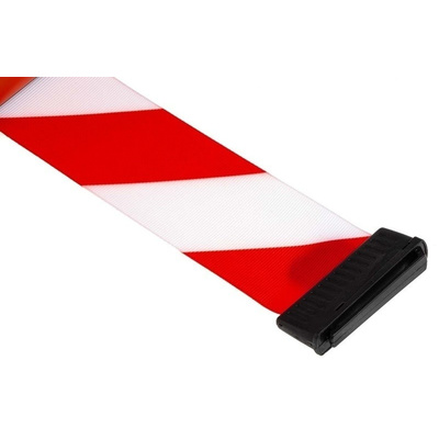 Skipper Red & White Retractable Barrier,  Retractable 9m