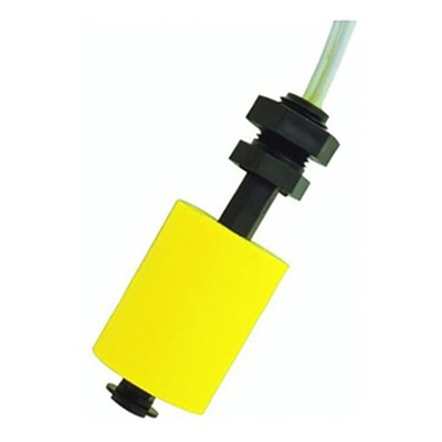 Flowline Switch-Tek Series Vertical Polypropylene Float Switch, Float Level Switch, 600mm Cable, NO/NC, 120V ac Max,