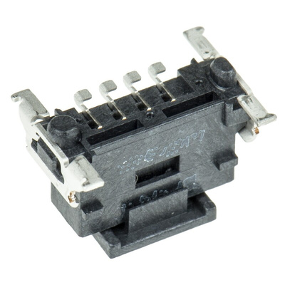 ERNI MiniBridge Series Straight Surface Mount PCB Header, 4 Contact(s), 1.27mm Pitch, 1 Row(s), Shrouded