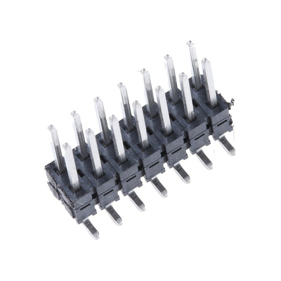 Samtec TW Series Straight Surface Mount Pin Header, 14 Contact(s), 2.0mm Pitch, 2 Row(s), Unshrouded