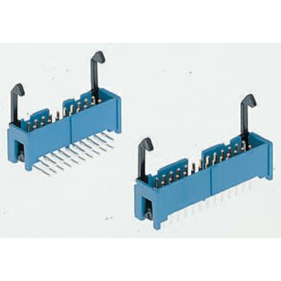 TE Connectivity AMP-LATCH Series Straight Through Hole PCB Header, 40 Contact(s), 2.54mm Pitch, 2 Row(s), Shrouded