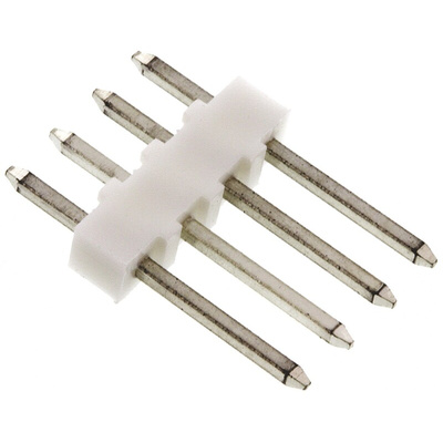Molex KK 254 Series Straight Through Hole Pin Header, 4 Contact(s), 2.54mm Pitch, 1 Row(s), Unshrouded