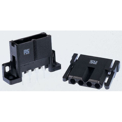 ITT Cannon Trident Series Straight Through Hole PCB Header, 3 Contact(s), 5.08mm Pitch, 1 Row(s), Shrouded