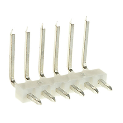 Molex KK 254 Series Right Angle Through Hole Pin Header, 6 Contact(s), 2.54mm Pitch, 1 Row(s), Unshrouded