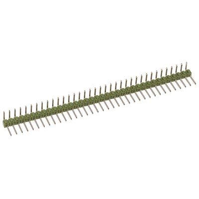 TE Connectivity AMPMODU MOD II Series Right Angle Through Hole Pin Header, 36 Contact(s), 2.54mm Pitch, 1 Row(s),