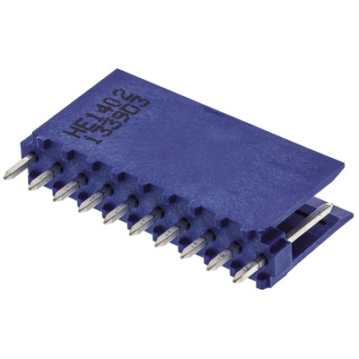 TE Connectivity AMPMODU HE14 Series Straight Through Hole PCB Header, 10 Contact(s), 2.54mm Pitch, 1 Row(s), Shrouded