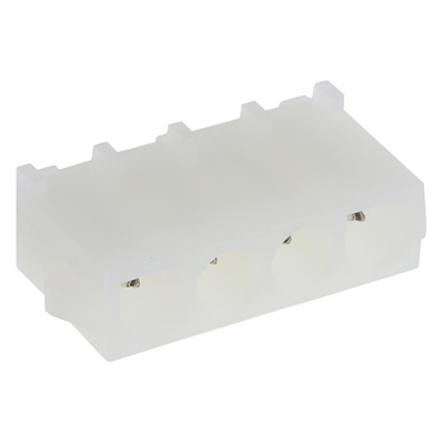 TE Connectivity Universal MATE-N-LOK Series Straight Through Hole PCB Header, 4 Contact(s), 6.35mm Pitch, 1 Row(s),