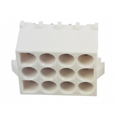 TE Connectivity Universal MATE-N-LOK Series Straight Through Hole PCB Header, 12 Contact(s), 6.35mm Pitch, 3 Row(s),