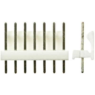 TE Connectivity MTA-100 Series Straight Through Hole Pin Header, 7 Contact(s), 2.54mm Pitch, 1 Row(s), Unshrouded