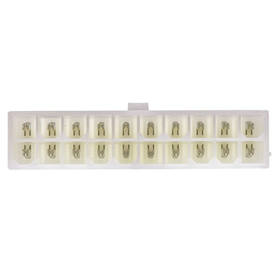 Molex Mini-Fit Jr. Series Straight Through Hole PCB Header, 20 Contact(s), 4.2mm Pitch, 2 Row(s), Shrouded