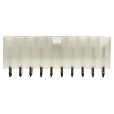 Molex Mini-Fit Jr. Series Straight Through Hole PCB Header, 20 Contact(s), 4.2mm Pitch, 2 Row(s), Shrouded