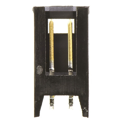 TE Connectivity AMPMODU MOD II Series Right Angle Through Hole PCB Header, 2 Contact(s), 2.54mm Pitch, 1 Row(s),