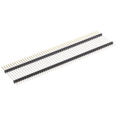 Samtec EW Series Straight Through Hole Pin Header, 50 Contact(s), 2.54mm Pitch, 1 Row(s), Unshrouded