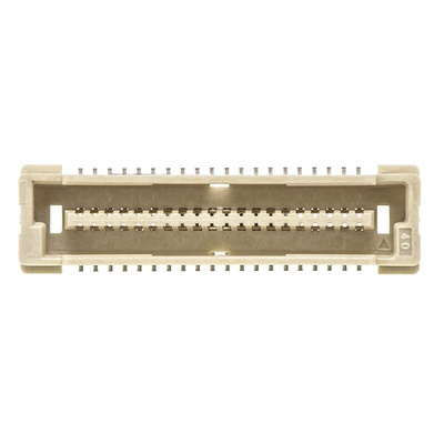 TE Connectivity Free Height Series Straight Surface Mount PCB Header, 40 Contact(s), 0.8mm Pitch, 2 Row(s), Shrouded