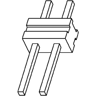 TE Connectivity AMPMODU MOD II Series Straight Through Hole Pin Header, 2 Contact(s), 2.54mm Pitch, 1 Row(s), Unshrouded