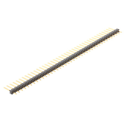 Stelvio Kontek 471 Series Straight Through Hole Pin Header, 40 Contact(s), 2.54mm Pitch, 1 Row(s), Unshrouded